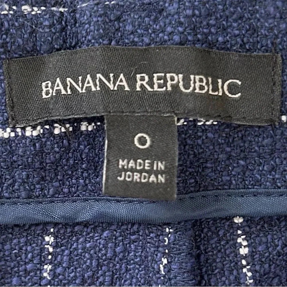 Banana Republic Tailored Shorts Navy  Blue & White Stripes Size 0 NWOT - Picture 9 of 15